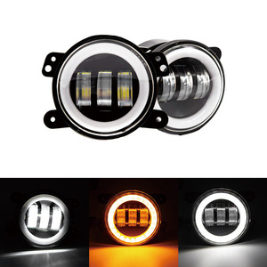 Faro LED JHS Angel Eyes da 4 Pollici, Luce Fendinebbia Fuoristrada 12-24V, Lampada di Guida LED per Jeep Wrangler, Auto e Camion - Product Image 4