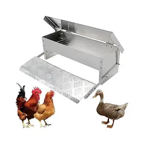 Customized Animals Feeder Rustproof Auto Galvanized Sheet Treadle Poultry Chicken Food Feeder