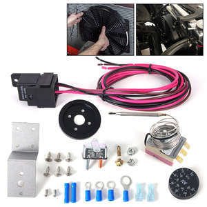 Auto Relay <b>Kit</b> 12V 60A <b>Electric</b> Fan Control With Wiring Harness For Car Retrofit Upgrade - Product Image 1