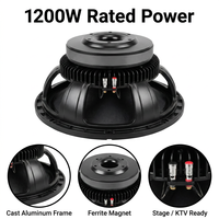 Haut-parleur de subwoofer professionnel de 18 pouces avec bobine vocale métallique de 5 pouces (125 mm) 1200 W RMS-RG18B125