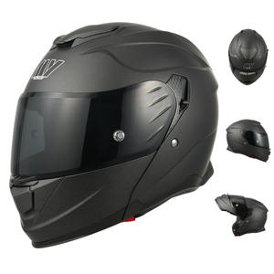 Fábrica de China, venta al por mayor, <span class=keywords><strong>casco</strong></span> de motocicleta de deportes de motor ligero plegable rojo de cara completa certificado para hombre Unisex - Product Image 3