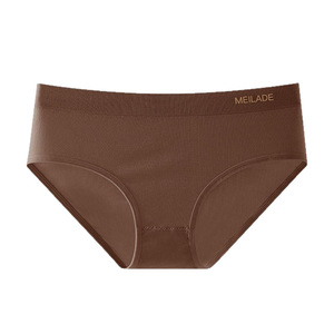 กางเกงในเอวกลางแบบครอส-บอร์เดอร์ สำหรับผู้หญิง ผ้าไนลอน/คอตตอนต้านเชื้อแบคทีเรีย สีพื้น ชุดชั้นในสตรี - Product Image 5