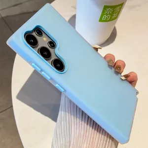 Kẹo màu Matte Jelly mềm sang trọng đồng bằng điện thoại trường hợp Samsung Galaxy S24 siêu S23 FE S22 cộng với iPhone Frosted chống sốc bội thu - Product Image 1