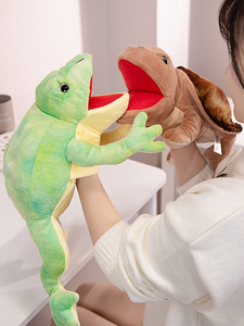 Nueva marioneta <span class=keywords><strong>de</strong></span> mano <span class=keywords><strong>de</strong></span> dibujos animados: un juguete interactivo adecuado para niños pequeños. Ranas hechas <span class=keywords><strong>de</strong></span> tela suave. Animal <span class=keywords><strong>de</strong></span> juguete. - Product Image 4