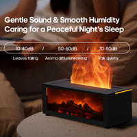 Diffuseur d'arômes miniature à flamme simulée, humidificateur d'ambiance coloré, diffuseur d'huiles essentielles silencieux avec télécommande pour bureau
