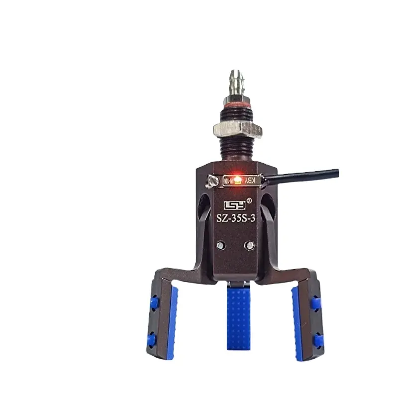 Sive Robot Pneumatische Mini Klem Cilindrisch Product 4-70Mm Drie-Kaak Klem Met Rubber Mouw Magnetische Detectieschakelaar