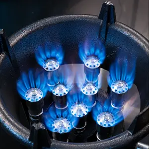 Kompor Gas Alam Restoran Komersial Besi Cor Dapur Tiongkok 15KW untuk Gas Alam