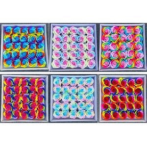 Bouquet di Rose Artificiali in Sapone <span class=keywords><strong>Arcobaleno</strong></span> a 7 Colori, Decorazione Natalizia Ecologica, Regalo - Product Image 5