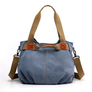 2023 Neuankömmling Retro Jeans Tasche Canvas Tote Tasche Mit Custom Logo Damen Umhängetasche - Product Image 1