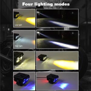 Chất Lượng Cao Sửa Đổi Xe Đạp Điện 12-80V Đèn Sương Mù Màu Vàng Trắng Màu Xanh Mắt Quỷ Màu Kép Xe Máy Đèn Pha - Product Image 4