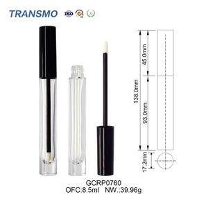 7ml <b>Black</b> Lip Gloss Tube with Screw Cap Glass Empty Private Label for Base Blush Plastic Material - Product Image 2