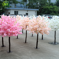 Dichte Bloeiende Kunstmatige Kersenbloesem Zijden Bloem Tafeldecoratie Mini Kunstmatige Sakura Boom voor Bruiloft Binnendecoratie