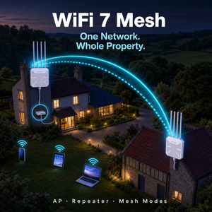 WAVLINK AX3000 อุปกรณ์ขยายสัญญาณ WiFi 6 สำหรับภายนอกอาคาร ระยะไกล, จุดเชื่อมต่อภายนอกอาคาร |   เครื่องขยายสัญญาณ WiFi ใช้งานร่วมกับ Starlink/กล้อง/เราเตอร์ได้ สูงสุด 2 เครื่อง - Product Image 4