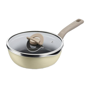 Juego de Sartenes Antiadherentes con Base Compuesta OEM ODM, con Tapa de Vidrio, para <span class=keywords><strong>Cocina</strong></span> Diaria en el Hogar, Venta al por Mayor - Product Image 1