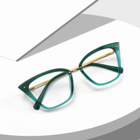 Partagas TR90 Oeil de Chat Logo Personnalisé Charnière à Ressort Anti Lumière Bleue Lunettes Optique Monture de Lunettes pour Femmes Dames