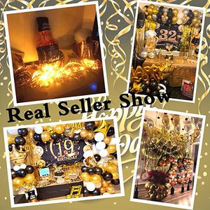 Zitronen-Lichterkette mit goldenem Hintergrund, Ballons, Globos-Set, Bier-Thema, Geburtstagsparty-Dekoration, Zubehör für Männer und Frauen zum Geburtstag - Product Image 4
