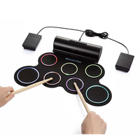 Portable Roll-Up Electronic Drum, Kids Beginner Practice Percussion Instrument
