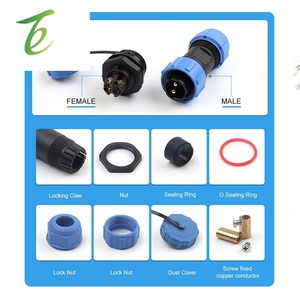 Lp/Sp20 Luchtvaart Stekker Flans/Docking/Moer/Vierkante Schroef Bedrading Ip68 Waterdichte Kabel Connector <span class=keywords><strong>2</strong></span>/<span class=keywords><strong>3</strong></span>/4/5/6/7 Pin Mannelijke Vrouw - Product Image 4