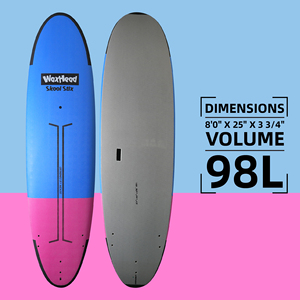 Vente en gros d'usine OEM de planches de surf |   Planche de surf pour débutants 8'0" 98L en fibre de verre souple, mousse EPS intégrale, époxy, technologie Vacuum, pour débutants - Product Image 3