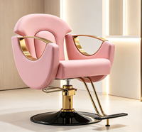 Chaise de barbier élégante à dossier creux, best-seller, pour salon de coiffure