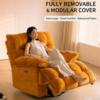 Fauteuil inclinable extra large avec housse amovible modulaire en tissu imperméable et rembourré, pour salon et maison