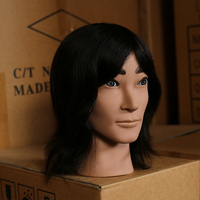 Perruques de cheveux humains populaires poupée factice tête formation homme tête homme barbier coiffeur 100 vrais cheveux humains Mannequin tête d'entraînement