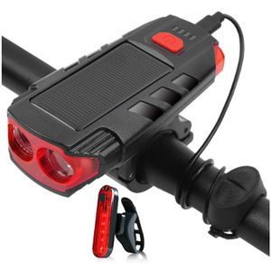 Feu arrière LED pour vélo, alimenté à l'énergie solaire, rechargeable par USB, avec 4 modes, étanche IPX4, pour la sécurité en vélo de montagne - Product Image 1