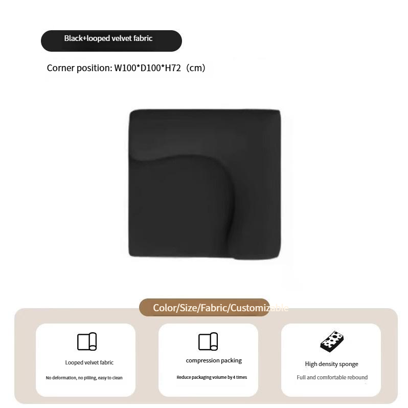 Corner single seat 98 * 98 * 65cm