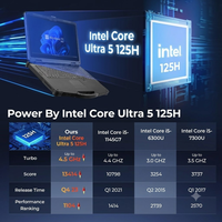 Portátil Robusto de 14 Pulgadas, Intel Core Ultra 5 7 AI, Windows 11 Pro, 1000nits, Legible Bajo la Luz Solar, WiFi 6, Computadora Industrial