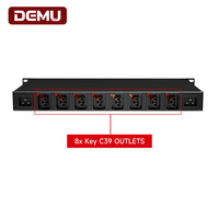 Unité de distribution d'alimentation ATS 1U 16A 4000W Ethernet Web RS485 8 prises C39 verrouillables pour rack de serveur IA OEM