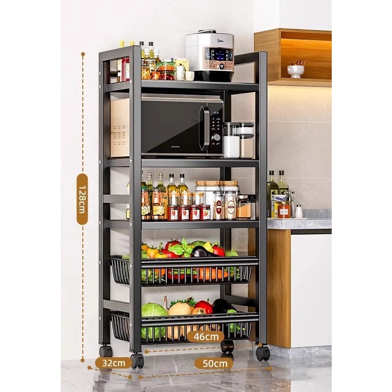 Nero 5 strati-lunghezza 50 cm-2 cestini 3 tavole
