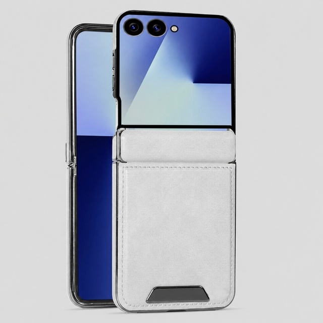 C0216 Shockproof PU Leather Phone Case Anti Fingerprint Simple Phone Case for Samsung Galaxy Z Flip 8 7 6 5 4 3