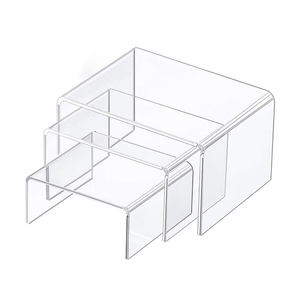 Bán buôn rõ ràng <span class=keywords><strong>Acrylic</strong></span> hiển thị risers hiện đại <span class=keywords><strong>Acrylic</strong></span> U đứng với xử lý kệ trưng bày cho bán lẻ - Product Image 2