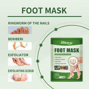 Masque pour les pieds à base de plantes pour réparer les ongles, anti-rides et anti-dessèchement, exfoliant et hydratant - Product Image 3