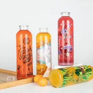 Bouteilles de boisson en verre séchées avec Logo personnalisé, bouteilles de 480ML et 500ML, à bas prix, pour thé, café, boissons chaudes, nouveauté
