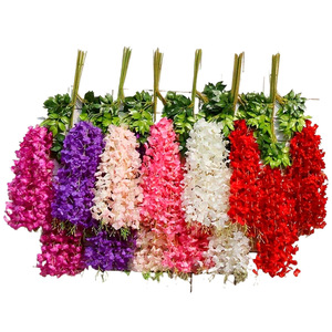 Guirlande de fleurs artificielles de glycine en soie pour décoration de mariage, maison et jardin - Product Image 4