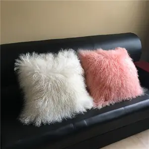 Almofada de pelúcia Tufting de fábrica na China Longo lã de cordeiro