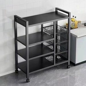 Organizador Metálico Multiusos para Cocina con Estantes y Cestas, Mueble de Almacenamiento para Sala de Estar - Product Image 5