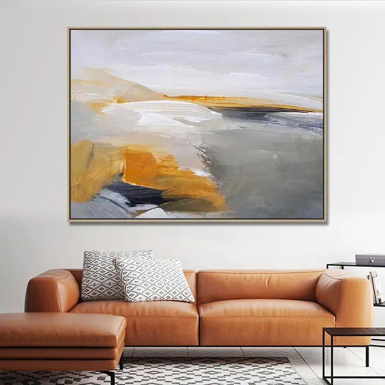 Modern Landscape Picture Seascape Artwork Handmade Acrylic Paintings Canvas Abstract Wall Art For Living Room Decor