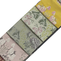 Tissu en coton et polyester de style chinois, simili soie jacquard, pour ameublement