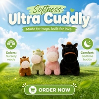 Peluche super douce brodée en forme de cheval, rembourrée en coton PP, adorable animal pour enfants, cadeau d'anniversaire