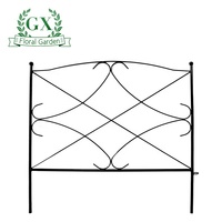 Valla de jardín a prueba de polvo, barrera de bordes de paisaje decorativo, cerca plegable de alambre para cama de flores, 5 paneles, color negro