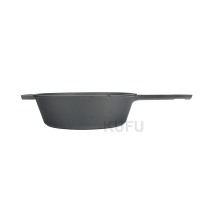 Ensemble de cuisson combiné en fonte : cocotte et poêle à frire avec longue poignée