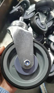 5 "5 Zoll Einkaufs wagen Schwenkbarer Nachlauf/Einkaufs wagen Rad Einziehbarer expandieren der Vorbau Pu <span class=keywords><strong>4</strong></span> ZOLL ARBEITS TISCH <span class=keywords><strong>CASTER</strong></span> RÄDER - Product Image 5