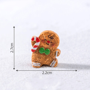 Miniature 3D di Omini di Pan di Zenzero Natalizi, Ciondoli in Resina, Statuette Ornamentali da Nascondere per Decorazioni Fai-da-Te per Casa, Interni, Feste e Torte - Product Image 6