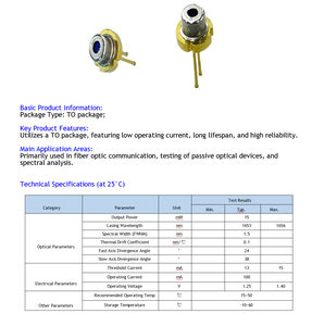 Nuevo Detector de Gas metano láser DFB de 1653nm, bomba amplificadora de fibra, diodo láser, Sensor de Gas TDLAS con larga vida útil - Product Image 2