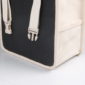 Car <b>Seat</b> Back <b>Storage</b> Bag Leather Multi Functional Organizer For Car Interior With Mesh Pocket And Quilted Design - Product Image 4