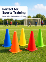 Cône d'entraînement d'agilité sur mesure, portable et durable pour l'entraînement de vitesse au football, au soccer et au basketball