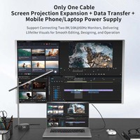 Câble de données multifonction USB 4.0 Thunderbolt 5 PD240W 16K 80 Gbps, câble de données haute définition à charge rapide
