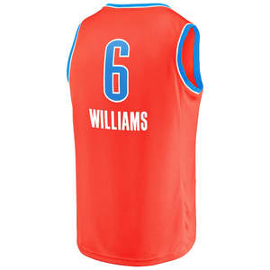 Camiseta de baloncesto juvenil para hombre de la ciudad de Oklahoma City #6 Jaylin Williams City Edition-bordada y cosida con logotipos - Product Image 3